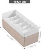 3 Packs Fabric Belt Organizer, 6 Grids Belt Organizer for Closet and Drawer, Foldable Dresser Drawer Organizers,Tie Storage -