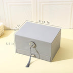 BOOVO Earring Jewelry Box For Women Girl Stud Organizer, 5 Layers Girl Jewelry Organizer Box With Lock Earring Holder Organiz