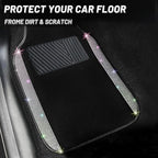 NBTEPEM Multicolor Bling Car Floor Mats Full Set, Universal Fit Most Cars,SUV, Trucks, 4 pcs Sparkle Glitter Diamond Carpet for Women Girls with Anti-Slip Pad (Colorful Diamond)