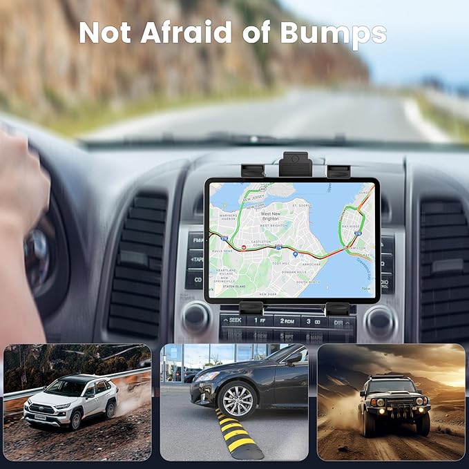 OHLPRO CD Slot Tablet Holder for Car, Universal 7-11" iPad Car Mount, Adjustable CD Player Tablet Mount for iPad mini, Air, Pro 11, Galaxy Tab, Great for Navigation & Entertainment