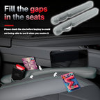 Aokdom 2026 2PCS Upgraded Car Seat Gap Filler with Fixing Ring,Elastic Car Gap Filler to Avoid Dropping Cell Phones/Keys,Essential Cars Gaps Seat Fillers Cars Accessories (Sage Green)