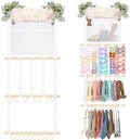 POVETIRE Headband Holder Hair Bows Organizer for Girls, Hair Accessories Display Storage Wall Hanging Decor for Baby Nursery 