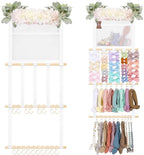 POVETIRE Headband Holder Hair Bows Organizer for Girls, Hair Accessories Display Storage Wall Hanging Decor for Baby Nursery 