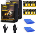 Ceramic Car Headlight Restoration Kit, No Sanding, Removes Yellowing and Cloudiness, Restores Clarity to Like New Look, No Po