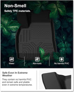 KIWI MASTER Floor Mats for 2012-2020 Tesla Model S, Custom Fit All Weather Car Mats, Heavy Duty TPE Floor Liners, Front & Rear 2 Row, Black