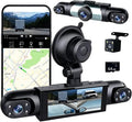 4 Channel Dash Cam 360° View, 1080P Front and Rear Inside, Left Right Dash Camera for Cars, Night Vision, WiFi & APP Control,