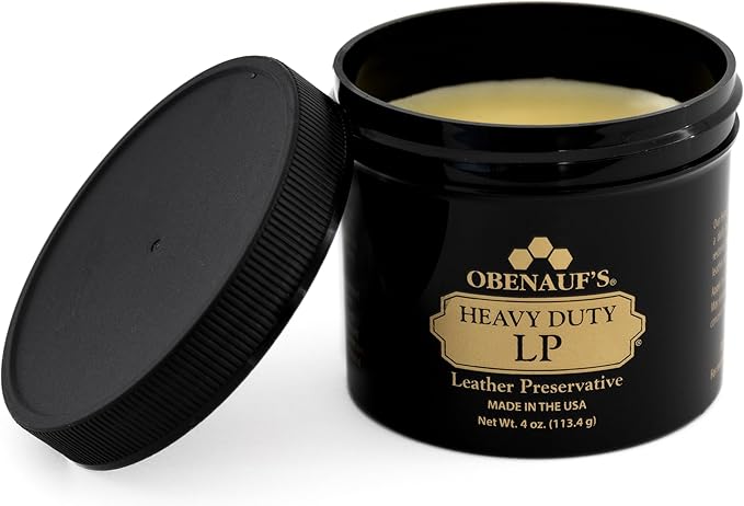 Obenauf's Heavy Duty LP Leather Preservative (4oz)- All Natural Beeswax Oil Conditioner- Rejuvenate Restore & Preserve Sunfad