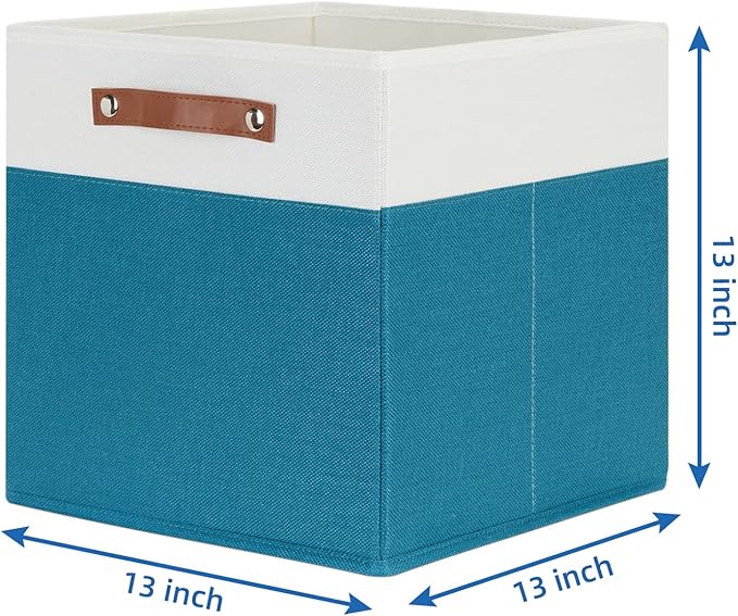 Temary Cube Storage Bins Storage Cube Bins for Home, 4 Pack Fabric Storage Bins for Organization, Storage Cubes 13x13 Cube Ba
