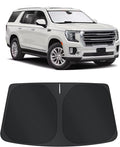 TINGLU Sun Shade for GMC Yukon XL/Chevrolet Suburban 2021-2024 2025 Accessories Windshield Sun Shade Window Shade UV Rays Protection Sun Visor Cover with Steering Wheel Sunshade Storage Bag