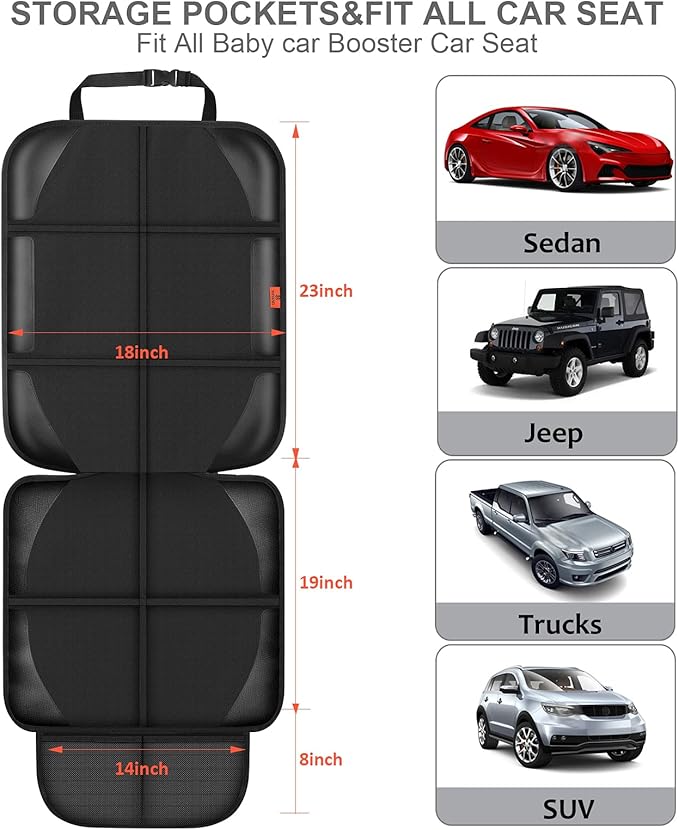 Car Seat Protector,Auto Car Seat Protectors Baby Carseat Waterproof & Durable 600D Fabric for Child Baby Car Seat Mat Vehicle