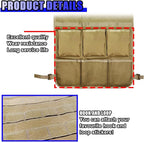 Tactical Molle Panel Car Seat Back Organizer, Waterproof Car Front Seat Protector with Multiple Pockets, Universal Kick Mat for Kids/Pets, Vehicle Backseat Storage Bag for Most Cars (Khaki)