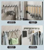 Enhanced Version Wall Mount Coat Rack with 4-8 Hooks – Versatile Wall Organizer for Coats, Hats, Towels, Bags – Durable Wall 