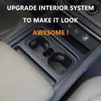 Black Center Console Cup Holder Compatible with Land Rover Defender 90 110 130 2020-2024 Car Cup Holder Expander Storage Box，