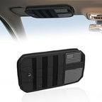 Car Sun Visor Organizer with Panel, Universal Multi-Pocket Storage, Zipper Compartments & Glasses Clip for Cars, SUVs & Trucks