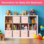 Criusia Storage Cubes- 11 Inch Cube Storage Bins for Organizing Shelves - Nursery Closet Organization Bins for Clothes Blanke