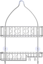 Simple Houseware Stainless Steel Bathroom Hanging Shower Head Caddy Organizer (26 x 16 x 5.5 inches)