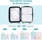 Cambond Compression Packing Cubes for Travel - Lightweight Expandable Travel Bags Luggage Organizers Travel Essentials Compre