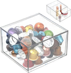 Clear Drawer, Arclic Box, Makeup Organizer Container, 6,5" Storage Drawer for Bathroom Dresser Vainty, Tissue Dryer Sheet Hol