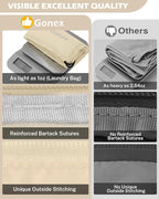 Gonex 8 Set Expandable Mesh Packing Cubes for Travel Essentials, Compression Organizer with Toiletry, Laundry, Shoe, Cable Ba