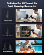 Car Vacuum Cleaner, 20000Pa Suction Power Handheld Vacuum Cleaner, 4-in-1 Portable Car Vacuum with 2 Suction Modes, Cordless 