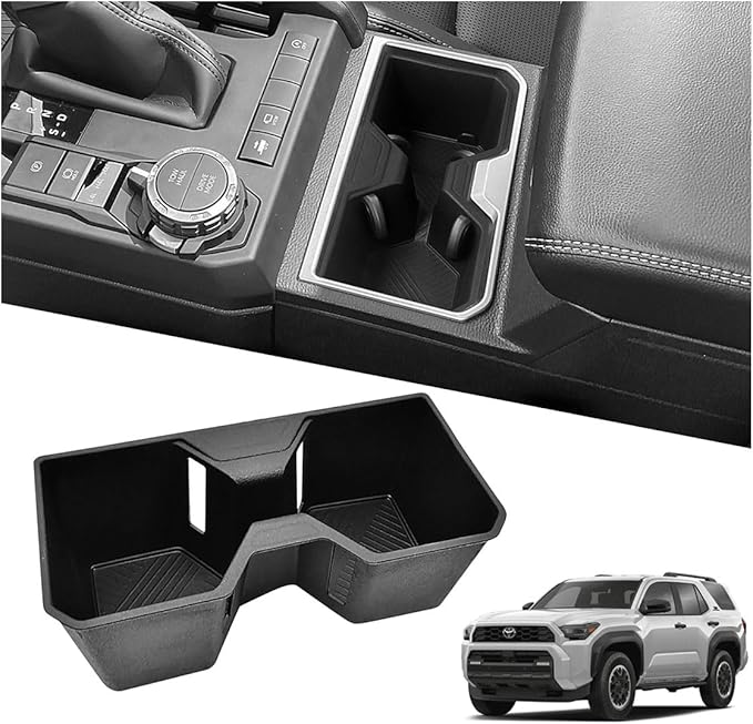 Cup Holder Inserts for 2025 2026 Toyota 4Runner Accessories, Non-Slip TPE Center Console Cup Holder Protector to Prevent Spills & Scratches for 4Runner Interior Accessories