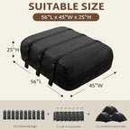 iBirdie Roof Rack Cargo Carrier 36.4 Cubic Feet, XXL Soft-Shell Rooftop Cargo Box, Waterproof Heavy Duty 1200D for Car with/Without Roof Rack, Includes Anti-Slip Mat, Door Hooks, 56x45x25 inches