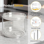 2 Pack Medicine Cabinet Organizer, Rotary Turntable Organizer for Medicine and Vitamin Bottles, Under Sink Organizer for Medi