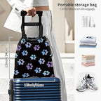 Car Trash Bag Large Hanging Can for Back of Seat, Cute Waterproof Car Garbage Bag for Vehicle, Travelling, Outdoor Cute Purple Paw