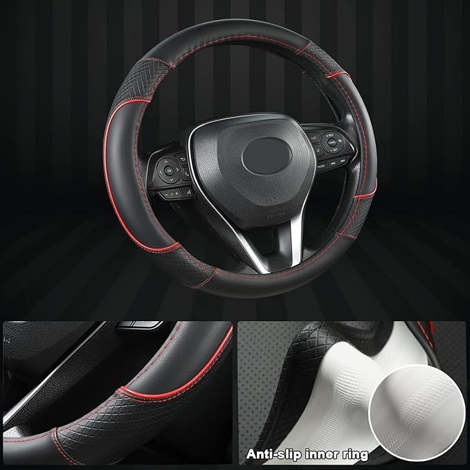 GIANT PANDA Steering Wheel Cover for Toyota, Auto Car Steering Wheel Cover for Toyota Highlander 4Runner Tacoma Corolla Camry