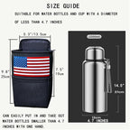 Large Car Cup Holder Expander, Fits Large 24/36/40/46oz Water Bottles, Big Drinks Holder Bag- Universal Auto Vehicle for Cars