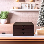 UnionBasic Document Organizer, 3-Drawer File Cabinet Document Storage Box, Office Desktop Filing Organizer, Port Royale
