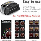 Vgate iCar Pro Bluetooth 3.0 OBD2 Scanner | Android Only - Not for iOS - Check Engine Light