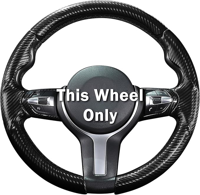 Steering Wheel Cover for BMW X3(2014-2017) X5(2014-2018) 3 Series(2012-2019) 5 Series(2014-2016) 328i 320i 330i 325i 528i 535i 530i 540i M3 2 4 6 Series X4 X6 M2 M4 M5 M6 Accessories (Matte Black)