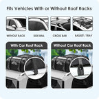 Car Rooftop Cargo Carrier Bag 15 Cubic Feet, 100% Waterproof Heavy Duty Car Roof Bag for All Vehicle with/Without Racks - Anti-Slip Mat, 4 Door Hooks, Storage Bags, 4PCS 3.8CM Straps(Gray)