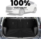 LASFIT Cargo Trunk Mat with Backrest Mats for Mazda CX5 2025 2024 2023 2022 2021 2020 2019 2018 2017 All Weather TPE Rear Cargo Liner Custom Fit Waterproof CX 5 Seat Back Mat Accessories, Black