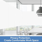 HIDBEA Frosted Window Privacy Film - Non Adhesive Static Cling Glass Stickers Sun UV Blocking Heat Control Door Covering Decals for Home Office, Frosted White, 17.3 x 98.4 Inch
