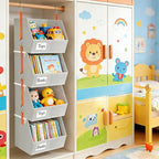 4 Pcs Modular Closet Organizer - Detachable & Foldable Hanging Storage Cubes, 88L Total Capacity, Heavy Duty Fabric Shelves f