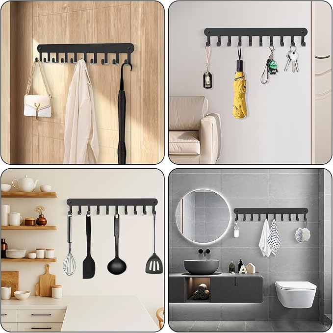2 Pack Key Holder Wall Mount, Key Holder for Wall,Key Wall Holder, Key Hooks Hanging Keys, Key Hanger Wall Mount with 10 Hook