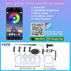 5 in 1 Car Led Strip Lights with App Control, RGB Colors Interior Car Lights, Ambient Led Lighting Kit, 4 Light Flashing Modes, USB Neon Accessories for Doors, Center Console