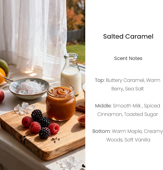 Hanging Car Air Freshener, Long Lasting Essential Oil Diffuser, Non-Toxic Salted Caramel Scent, Cute Car Fresheners for Women