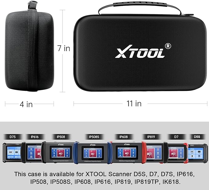 XTOOL Carrying Case for OBD2 Scanner Diagnostic Tool, Waterproof Car Scanner Tool Protective Bag Compatible with D5, D5S, D6,