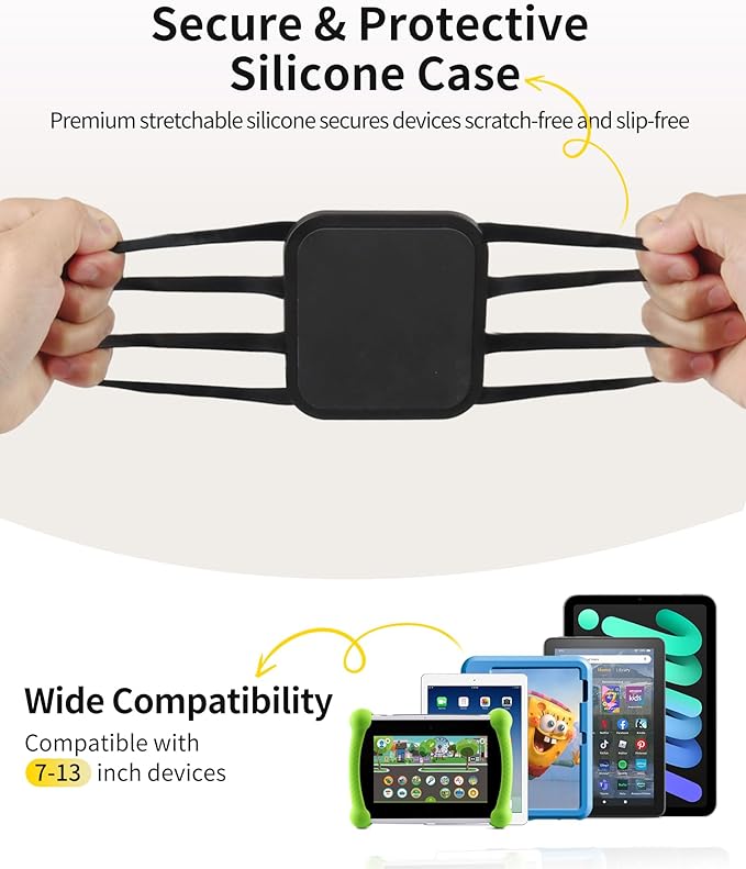 FANGOR Tablet Holder for Car - [3 in 1 Adjustable Extension Arm] Upgraded iPad Holder for car Backseat with Holding Net, Road Trip Essentials for Kids, for 7-13" iPad Pro, Air, Mini, Galaxy, Fire HD