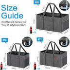 LHZK Standing Extra Large Utility Tote Bag with Metal Wire Frame and the Sides Rinforced, Extra Large Tote Bag with Handle,