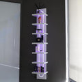 Exclusive U-Shaped 7-Tier Compact Narrow Wall Shelf Unit with RGB Lighting, Modern Vertical Shelf for Vanity, Ideal for Anime
