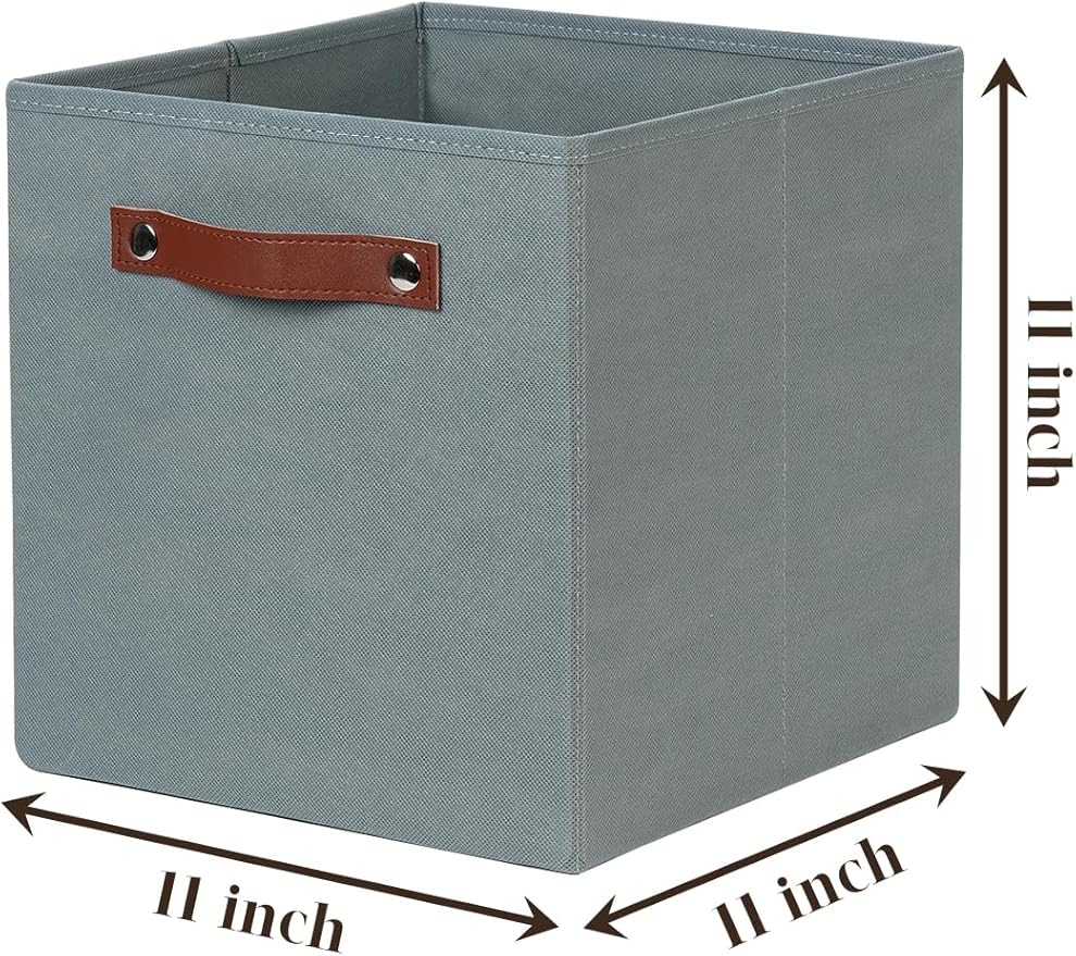 Temary 11x11 Storage Cubes Fabric Cube Storage Bins with Handles Clothes Storage Boxes Baskets for Organizing Home, Shelf, Cl