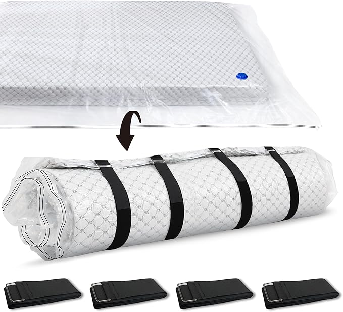 Storage Master Vacuum Storage Bag for Queen Full Size Mattress - Ideal for Memory Foam and Latex Up to 14 Inches - Designed f