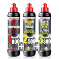 menzerna Polishing Set 8oz – HCC1000, MCC2500 & 3800 | 3-Step System for Scratch Removal, Swirl Elimination & Mirror-Like Finish