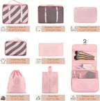 8 Set Compression Packing Cubes for Travel Essentials,Suitcase Organizer Bags, Carry-On Luggage Accessories with Laundry & To