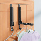 2 Pack Over The Door Hanger Folding Clothes Drying Rack, Folding Hanging Coat Rack for Indoor Laundry Room Compact Small Spac