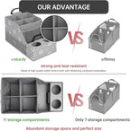 MULISOFT Car Seat Organizer- Backseat Car Organizer with 12 Storages Compartments and 2 Cup Holders, Organizers and Storage,